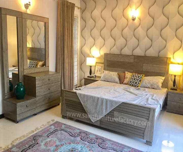 Buy Best Double Bed Set in Lahore Saim Furniture Factory